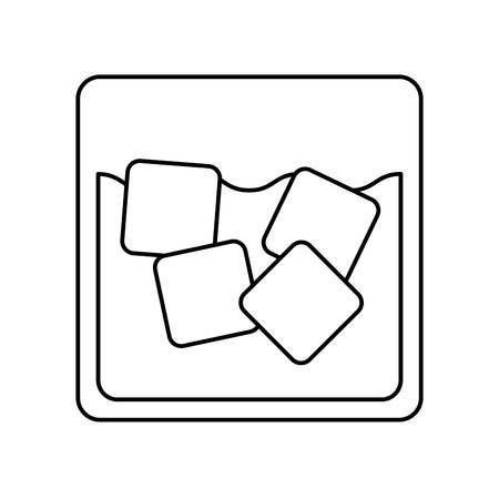 tropical cocktail fresh isolated icon vector illustration designのイラスト素材