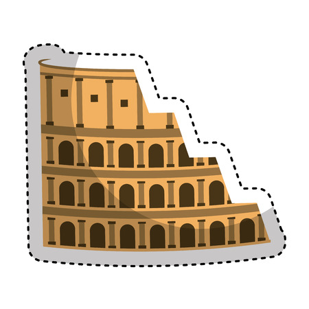 coliseum roman isolated icon vector illustration designのイラスト素材