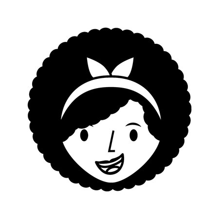 young woman avatar character vector illustration designのイラスト素材