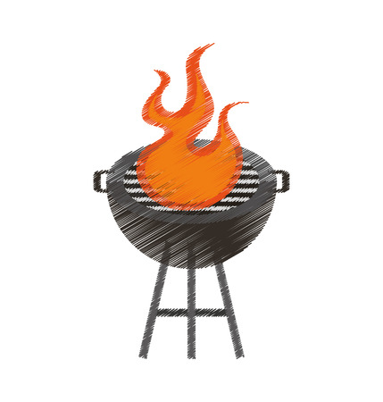 oven grill bbq icon vector illustration designのイラスト素材