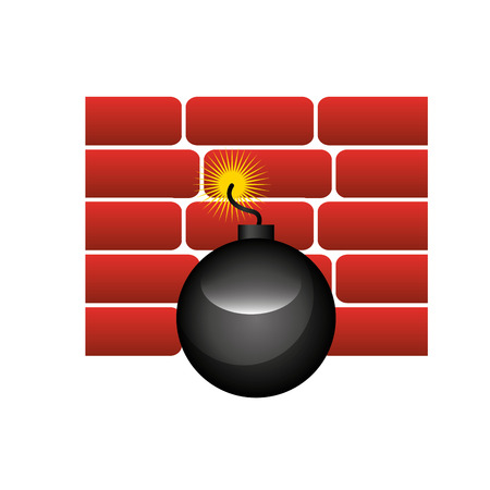 wall bricks isolated icon vector illustration designのイラスト素材