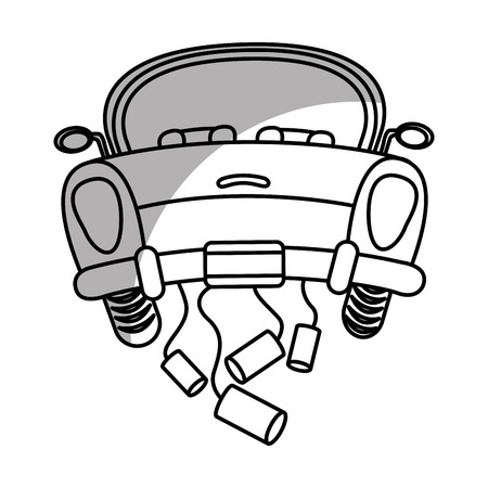 just married car isolated icon vector illustration designのイラスト素材