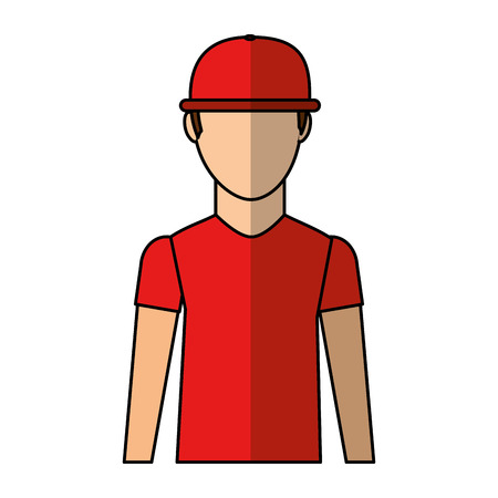 courier man avatar worker vector illustration designのイラスト素材