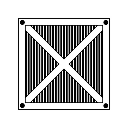 box wood container isolated icon vector illustration designのイラスト素材