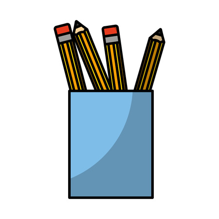 pencil holders isolated icon vector illustration designのイラスト素材