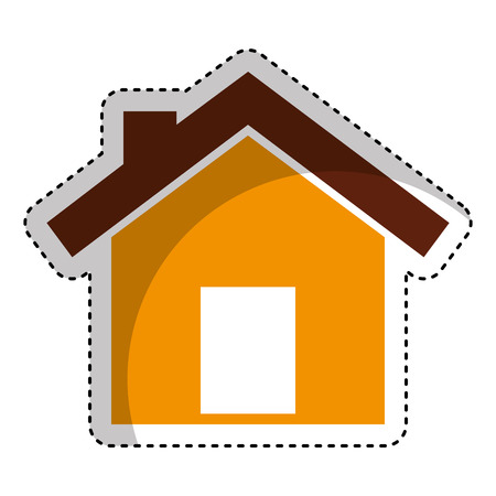 house exterior isolated icon vector illustration designのイラスト素材