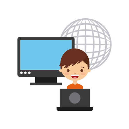 distance education elearning icon vector illustration designのイラスト素材