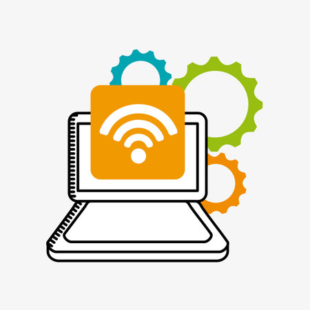 laptop computer technology icon vector illustration designのイラスト素材