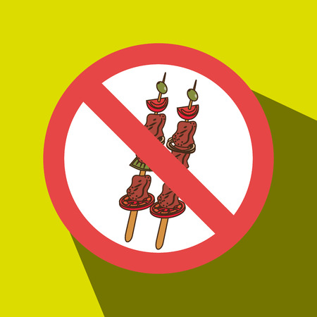 skewer fast food unhealth prohibited vector illustration eps 10のイラスト素材