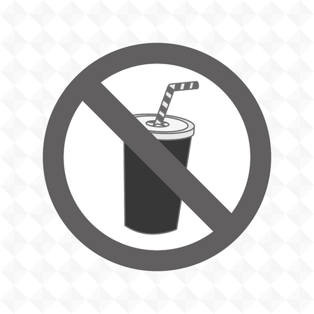 soda fast food unhealth prohibited vector illustration eps 10のイラスト素材