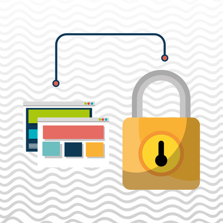 web page padlock secure vector illustration eps 10のイラスト素材