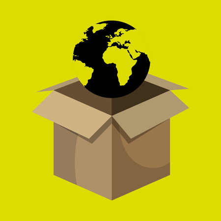 box global globe vector illustration eps 10のイラスト素材