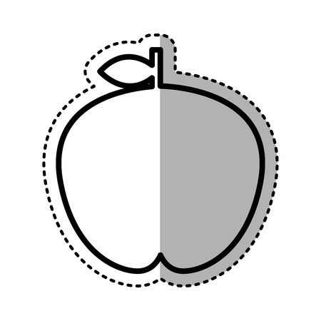 apple fresh fruit icon vector illustration designのイラスト素材