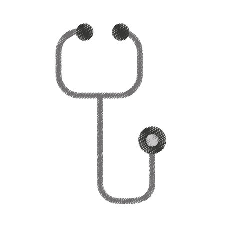 stethoscope medical device icon vector illustration designのイラスト素材