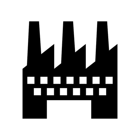 factory plant isolated icon vector illustration designのイラスト素材