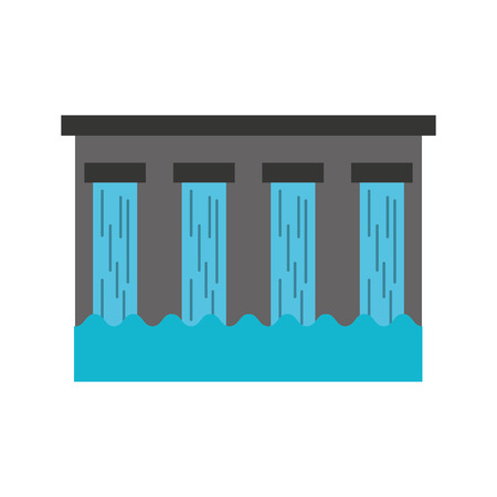 hydroelectric dam isolated icon vector illustration designのイラスト素材