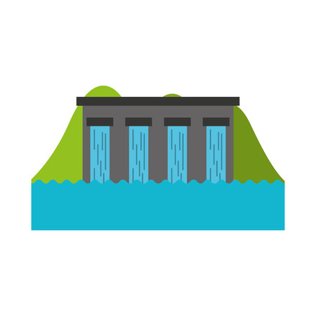 hydroelectric dam isolated icon vector illustration designのイラスト素材