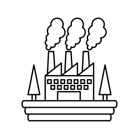 factory plant isolated icon vector illustration designのイラスト素材