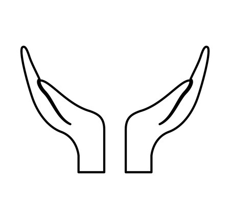 hand human protection symbol vector illustration designのイラスト素材