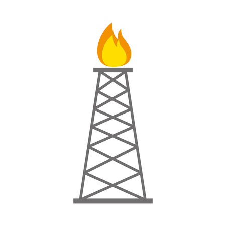 Refining plant tower isolated icon vector illustration designのイラスト素材