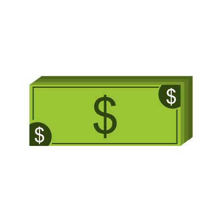 bill dollar isolated icon vector illustration designのイラスト素材