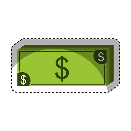 bill dollar isolated icon vector illustration designのイラスト素材