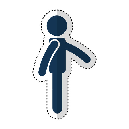 human silhouette isolated icon vector illustration designのイラスト素材