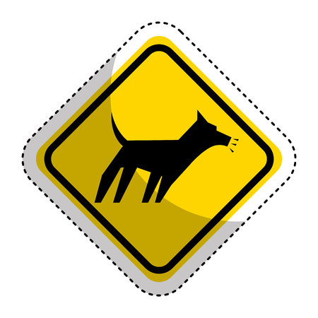 dog signal traffic isolated icon vector illustration designのイラスト素材