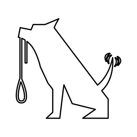 cute dog mascot with necklace isolated icon vector illustration designのイラスト素材