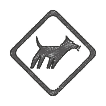dog signal traffic isolated icon vector illustration designのイラスト素材