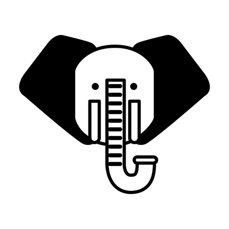 cute elephant character icon vector illustration designのイラスト素材