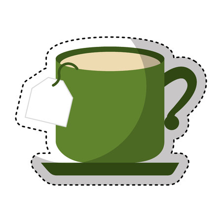 tea cup beverage isolated icon vector illustration designのイラスト素材