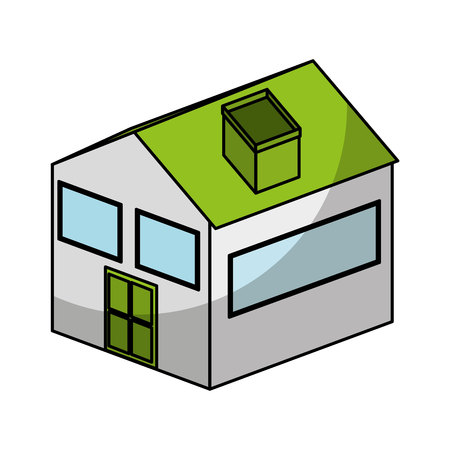 house exterior isolated icon vector illustration designのイラスト素材