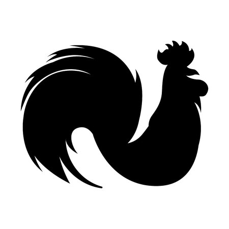 rooster year isolated icon vector illustration designのイラスト素材