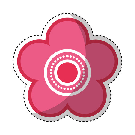 cute japanese flower icon vector illustration designのイラスト素材