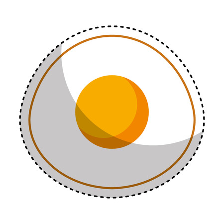 egg fried isolated icon vector illustration designのイラスト素材