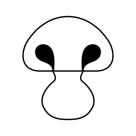mushroom vegetable isolated icon vector illustration designのイラスト素材