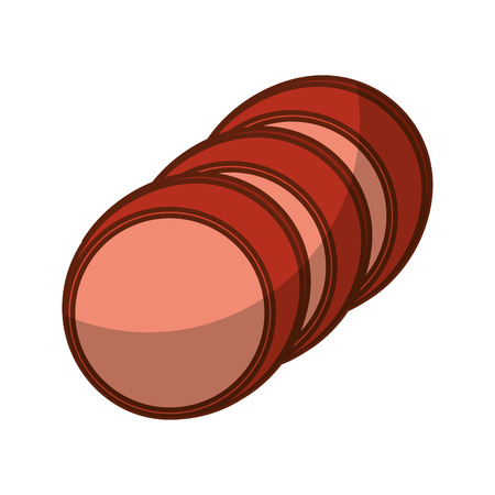 delicious sausage isolated icon vector illustration designのイラスト素材