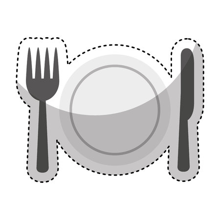dish and cutlery isolated icon vector illustration designのイラスト素材