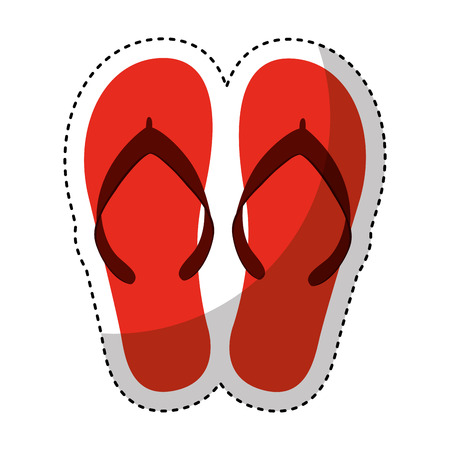flip flops isolated icon vector illustration designのイラスト素材