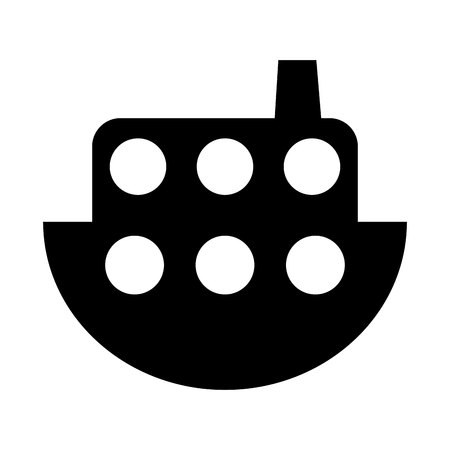 ship boat toy isolated icon vector illustration designのイラスト素材