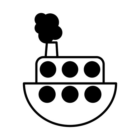 ship boat toy isolated icon vector illustration designのイラスト素材