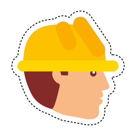 Construction professional avatar character vector illustration designのイラスト素材