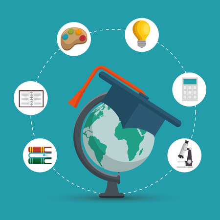 education set line icons vector illustration designのイラスト素材