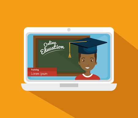 online education concept icon vector illustration designのイラスト素材