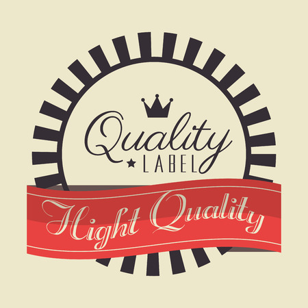 vintage frame quality seal vector illustration designのイラスト素材