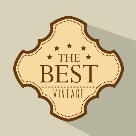 vintage frame quality seal vector illustration designのイラスト素材
