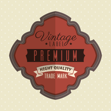 vintage frame quality seal vector illustration designのイラスト素材