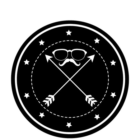 seal style hipster icon vector illustration designのイラスト素材