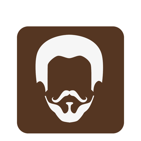 gentleman face hipster style vector illustration designのイラスト素材